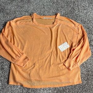 FREE PEOPLE tangerine furnished top size xs new with tags